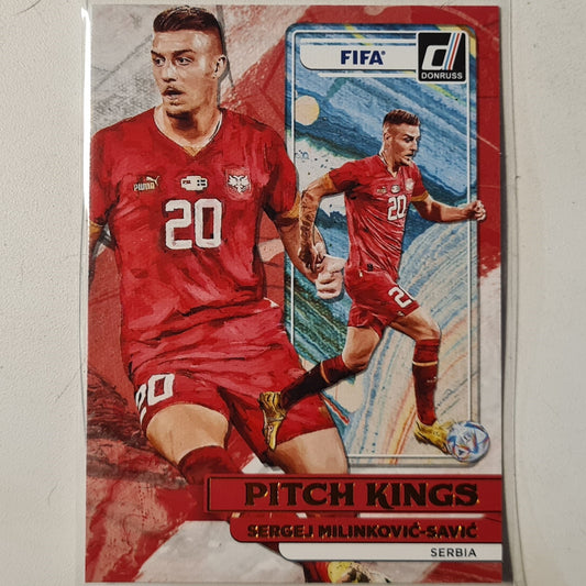 Sergej Milinkovic-Savic 2022-23 Panini Donruss Soccer pitch kings #20 soccer Serbia mint sleeved