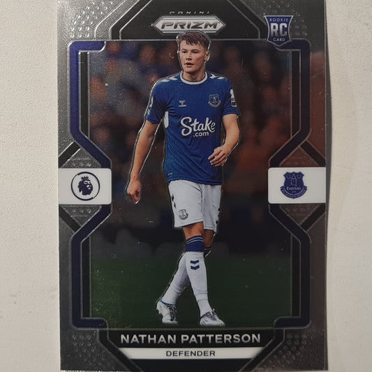 Nathan Patterson 2022-23 Panini Prizm premier league soccer Rookie RC #241 football Everton ex-mint  sleeved