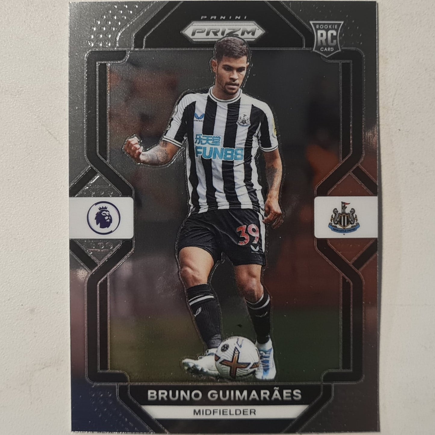 Bruno Guimaraes 2022-23 Panini Prizm premier league soccer Rookie RC #179 football Newcastle United ex-mint  sleeved
