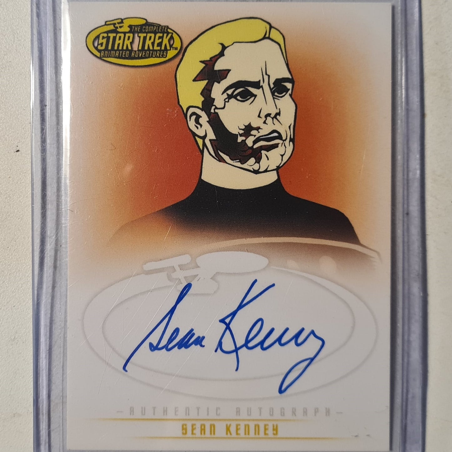 Star Trek the complete animated series 2005 Rittenhouse Sean Kenney as Captain Pike Autograph A31  mint sleeved