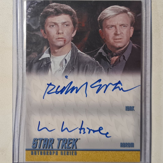Star Trek Autograph Series 2009 Rittenhouse Richard Evans William Wintersole dual Autograph DA11 mint sleeved