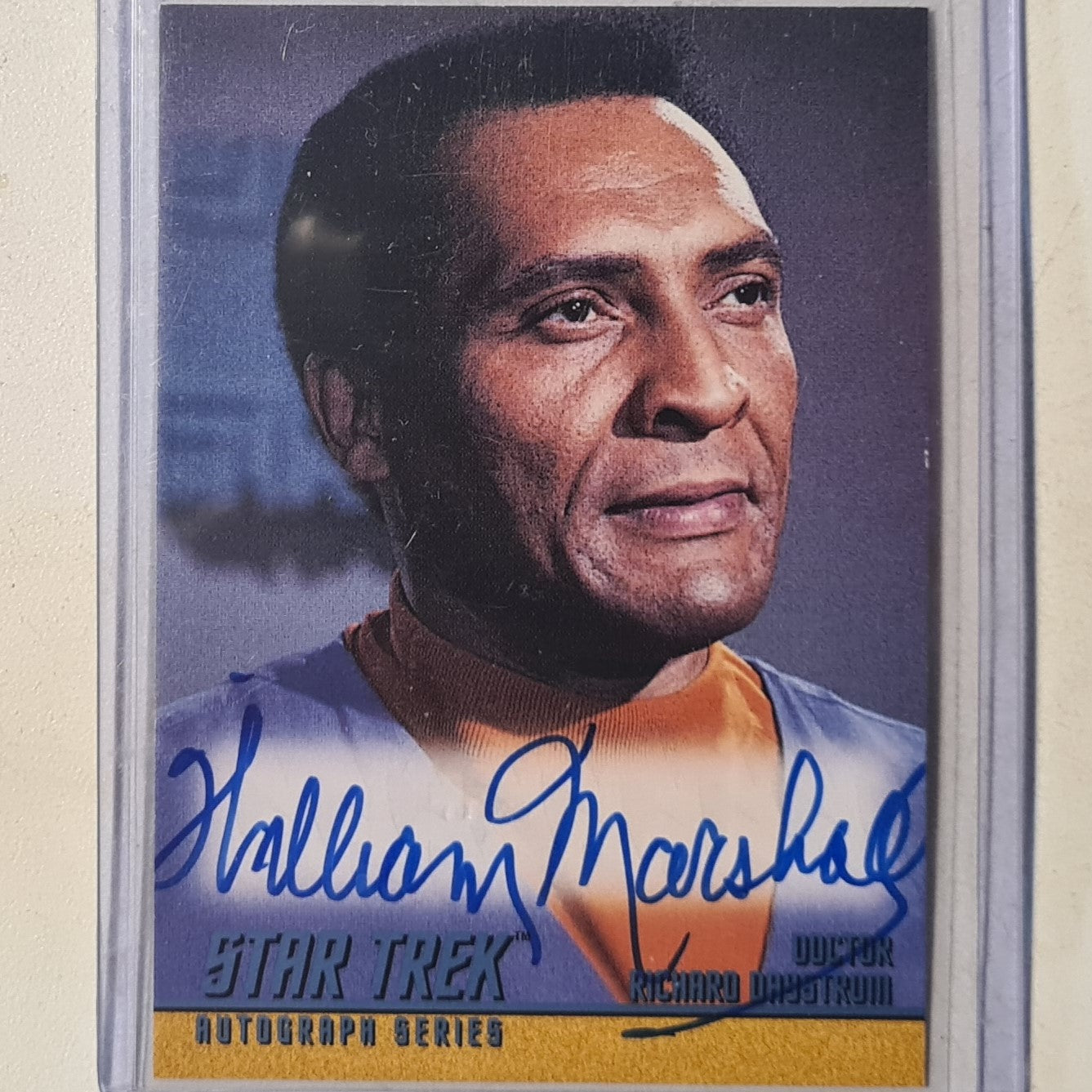 Star Trek Autograph Series 1998 Rittenhouse William Marshall as Doctor Richard Daystrom Autograph A56 mint sleeved