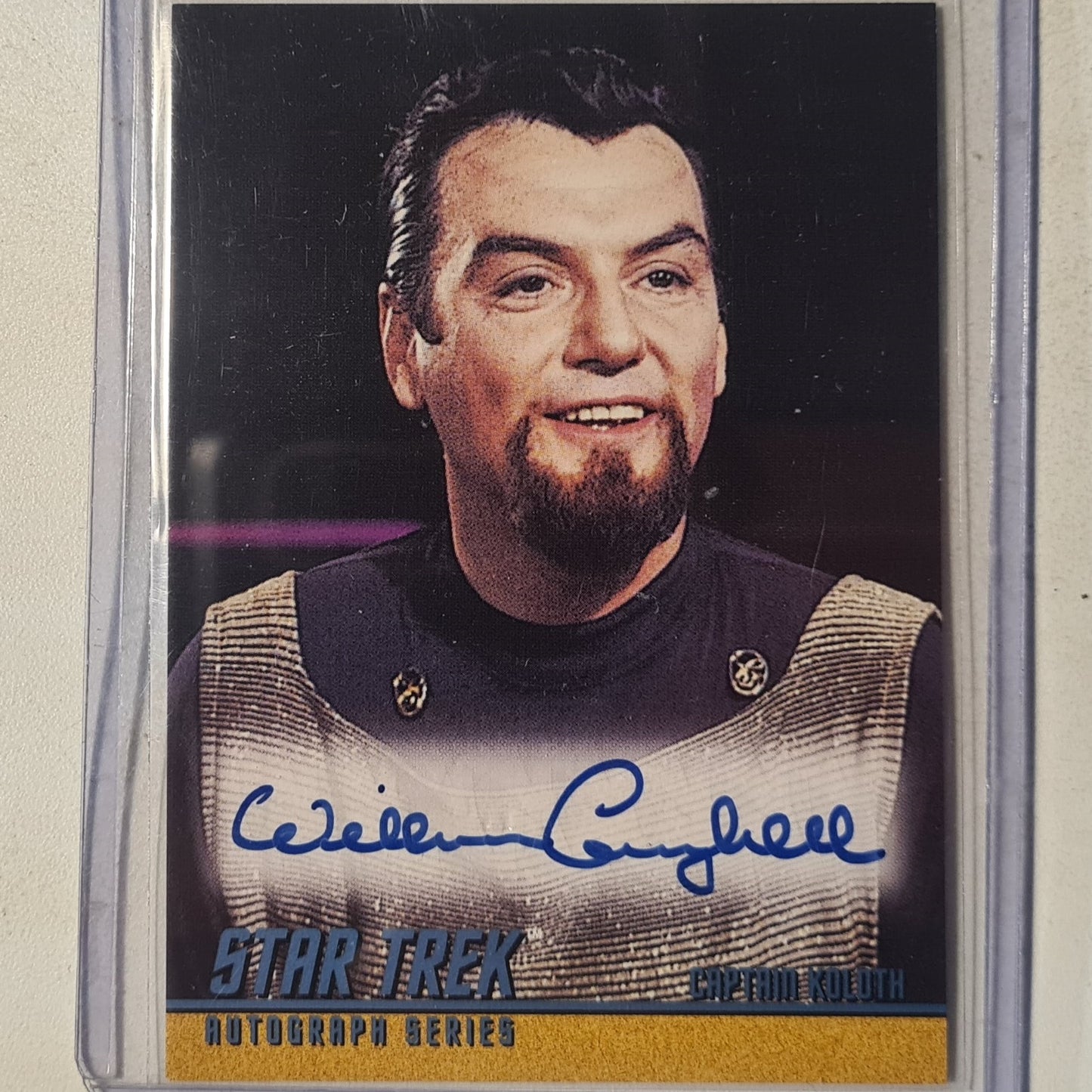 Star Trek Autograph Series 1998 Rittenhouse William Campbell as Captain Koloth Autograph A45 mint sleeved
