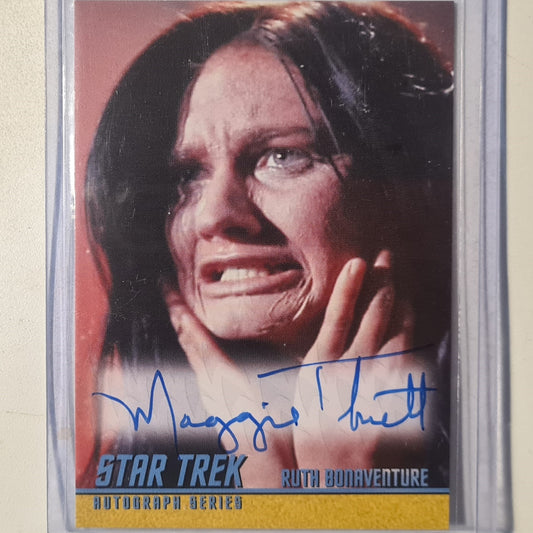 Star Trek Autograph Series 2010 Rittenhouse Maggie Thrett as Ruth Bonaventure Autograph A202 mint sleeved