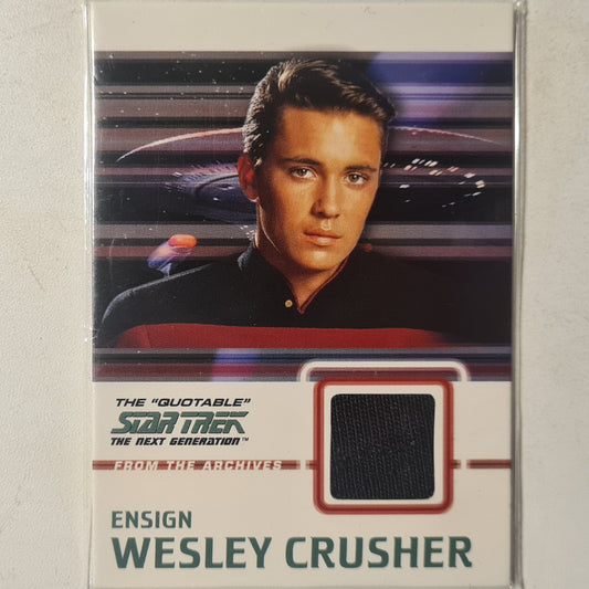 Star Trek The next generation 2005 Ensign Wesley Crusher costume relic patch C9  Ex- mint sleeved