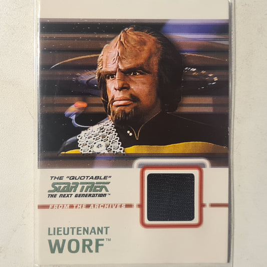 Star Trek The next generation 2005 Lieutenant  Wolf costume relic patch C7  Ex- mint sleeved