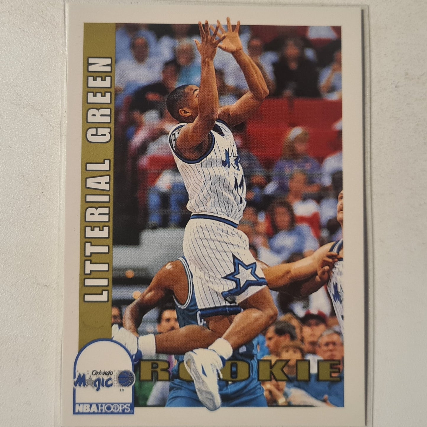 Litterial Green 1993 NBA Hoops Rookie RC #440 NBA Basketball Orlando Magic  Ex- mint sleeved