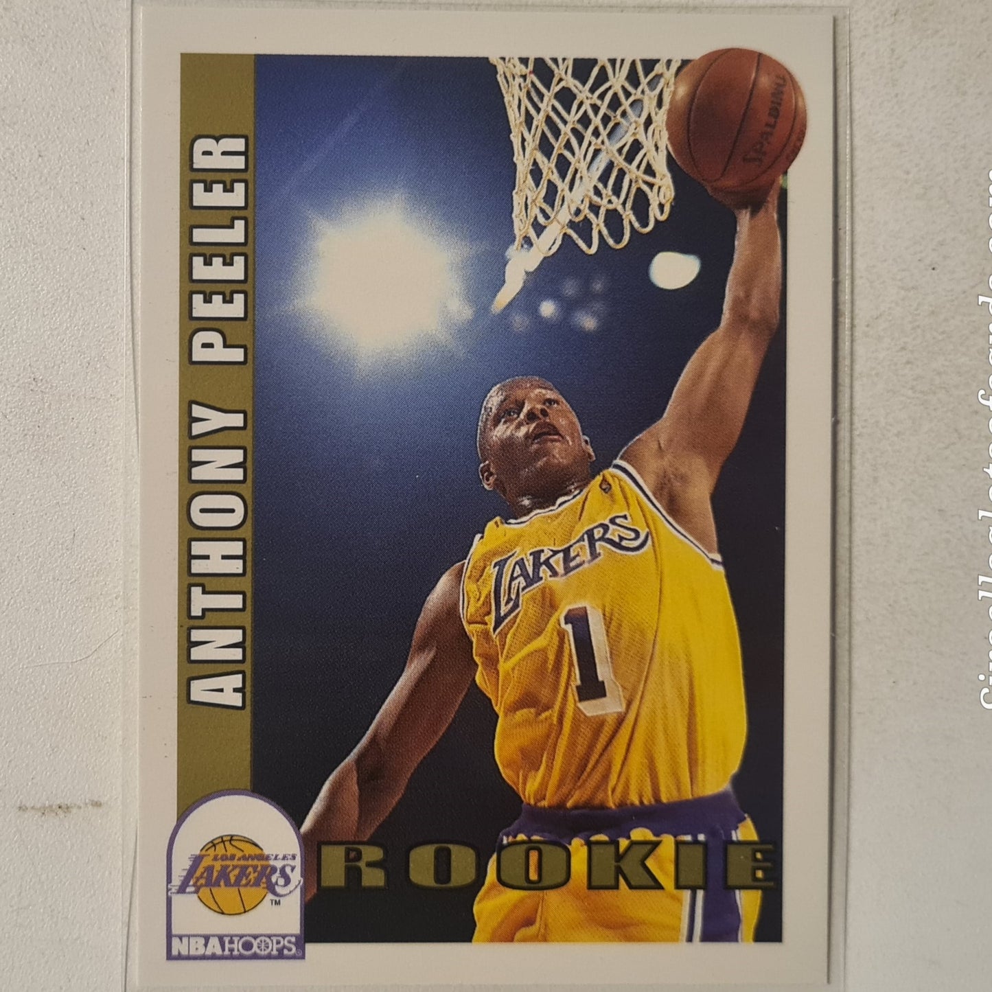 Anthony Peeler 1993 NBA Hoops Rookie RC #410 NBA Basketball LA Lakers  Ex- mint sleeved