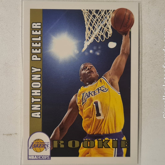 Anthony Peeler 1993 NBA Hoops Rookie RC #410 NBA Basketball LA Lakers  Ex- mint sleeved