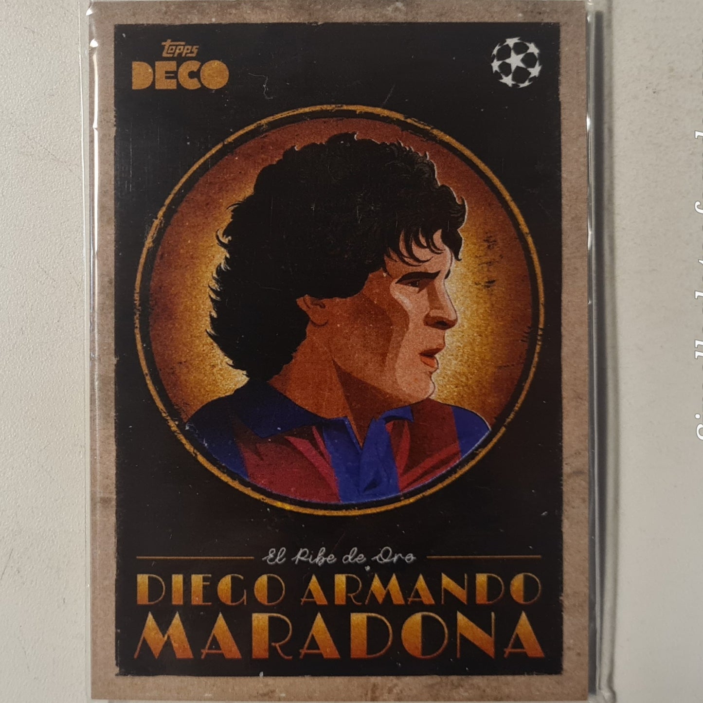 Diego Maradona 2023 Topps Deco artistry football Barcelona  Ex- mint sleeved
