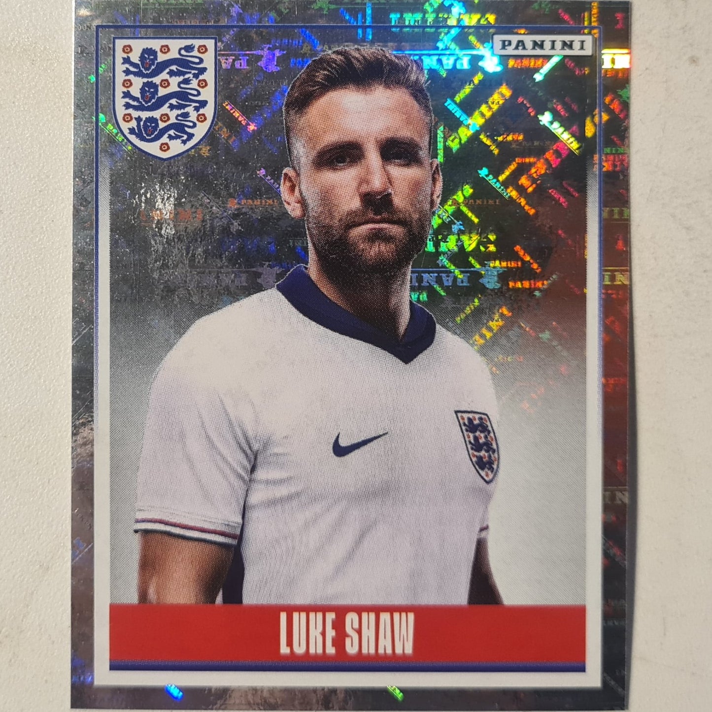 Luke Shaw Panini 2024 England Tournament edition foil sticker #102 Football mint