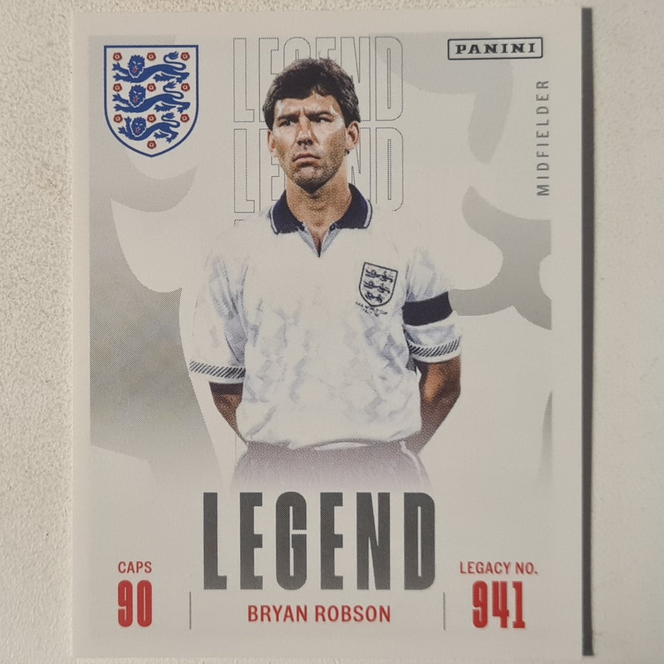 Bryan Robson Panini 2024 England Tournament edition legend sticker #43 England Football mint