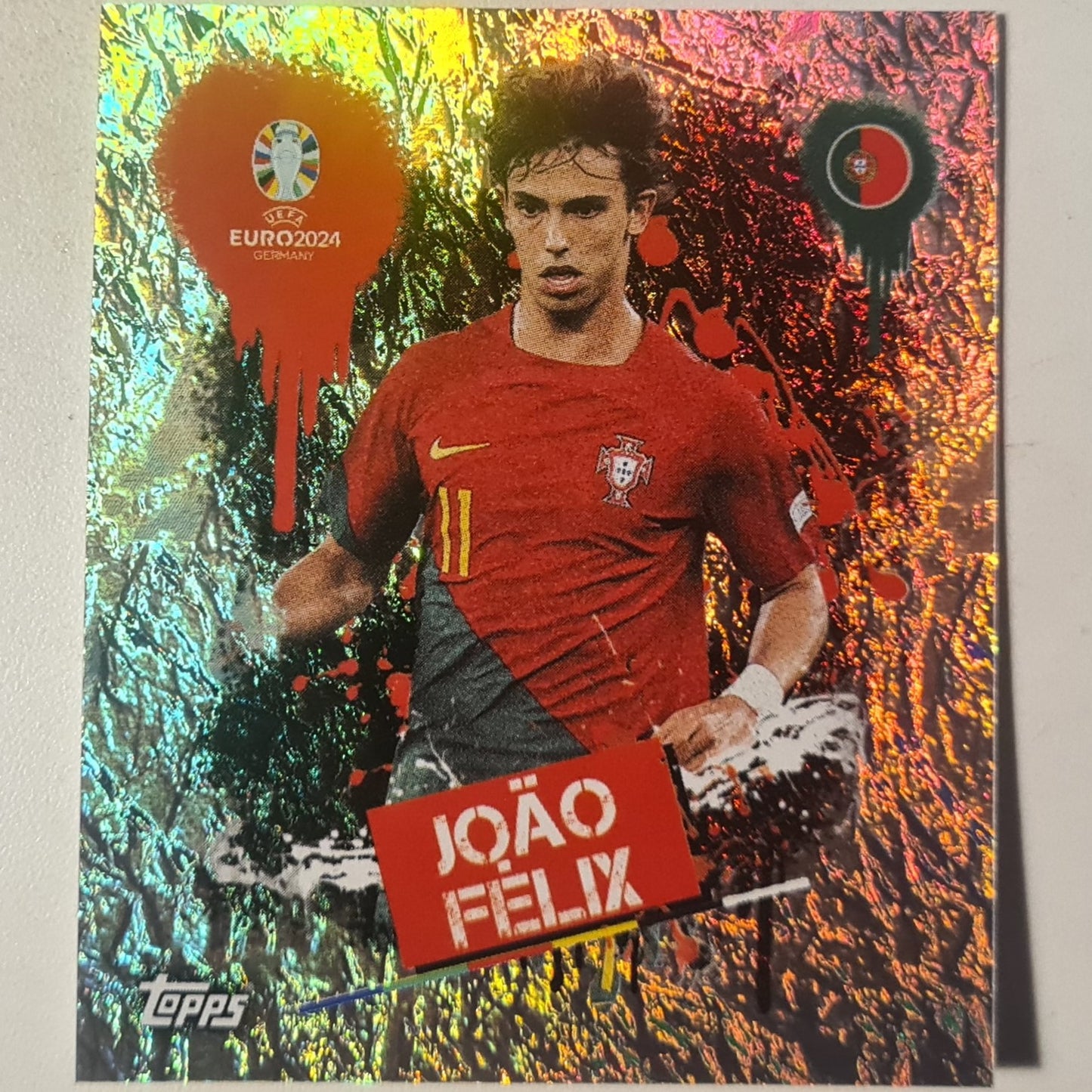 Joao Felix Topps Euro 2004 foil sticker POR 3  football Portugal Football Ex-mint