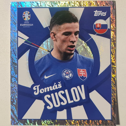 Tomas Suslov Topps Euro 2004 foil sticker SVK PTW Soccer Football Ex-mint