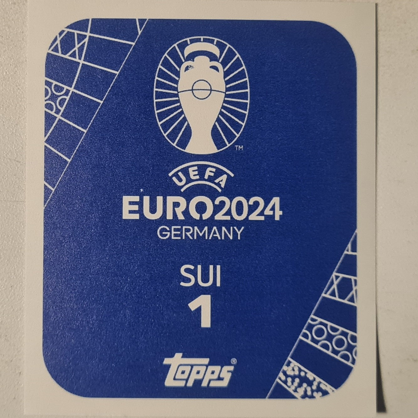 Switzerland logo Topps Euro 2004 foil sticker SUI 1 Soccer Football Switzerland Ex-mint
