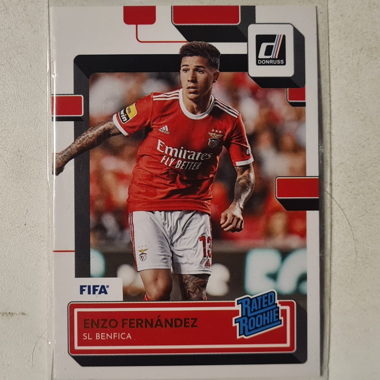 Enzo Fernandez 2022-23 Donruss Soccer Rated Rookie RC #189 Football SL Benfica mint sleeved