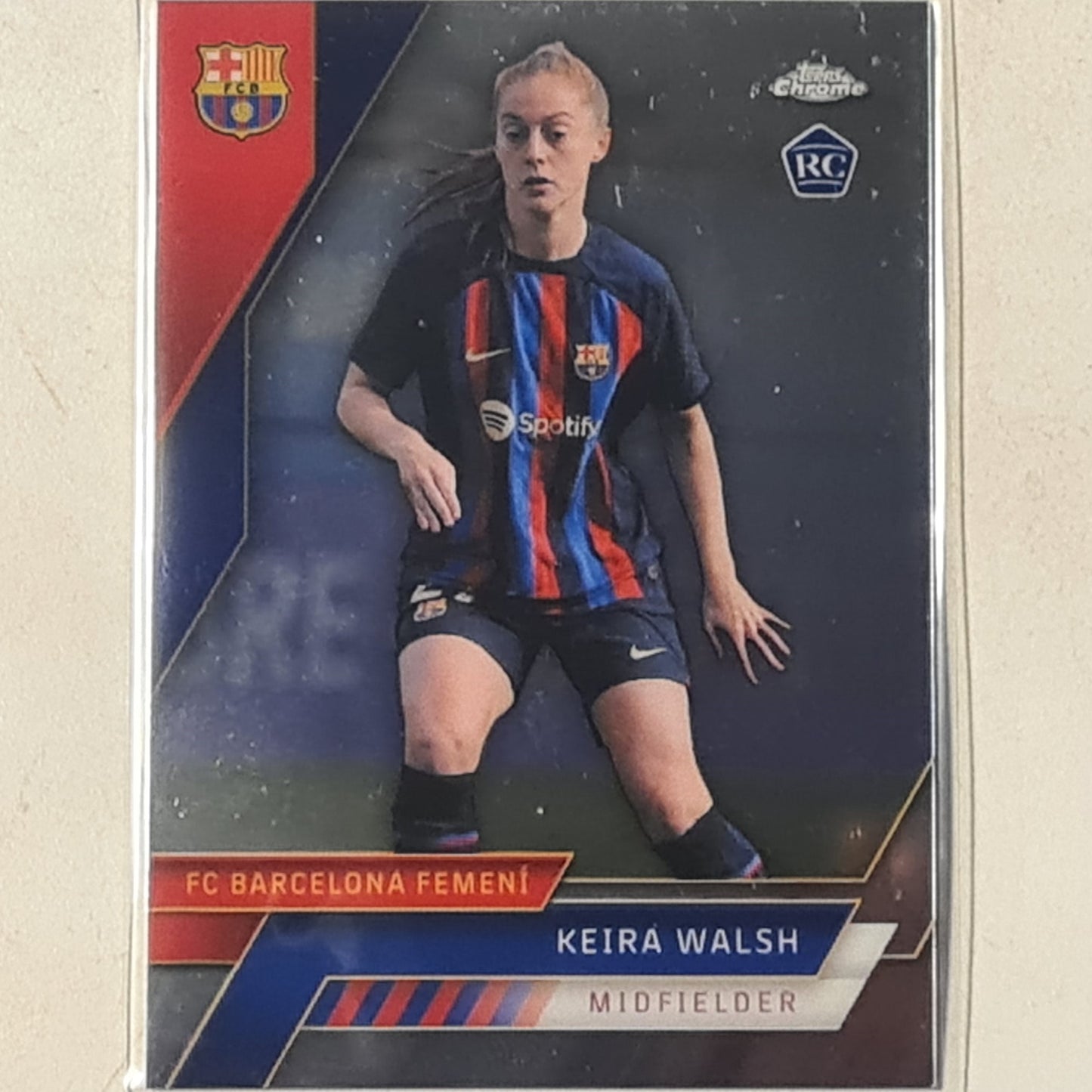Keira Walsh 2023 Topps Chrome Barcelona set Rookie RC #51 football Barcelona ex-Mint sleeved