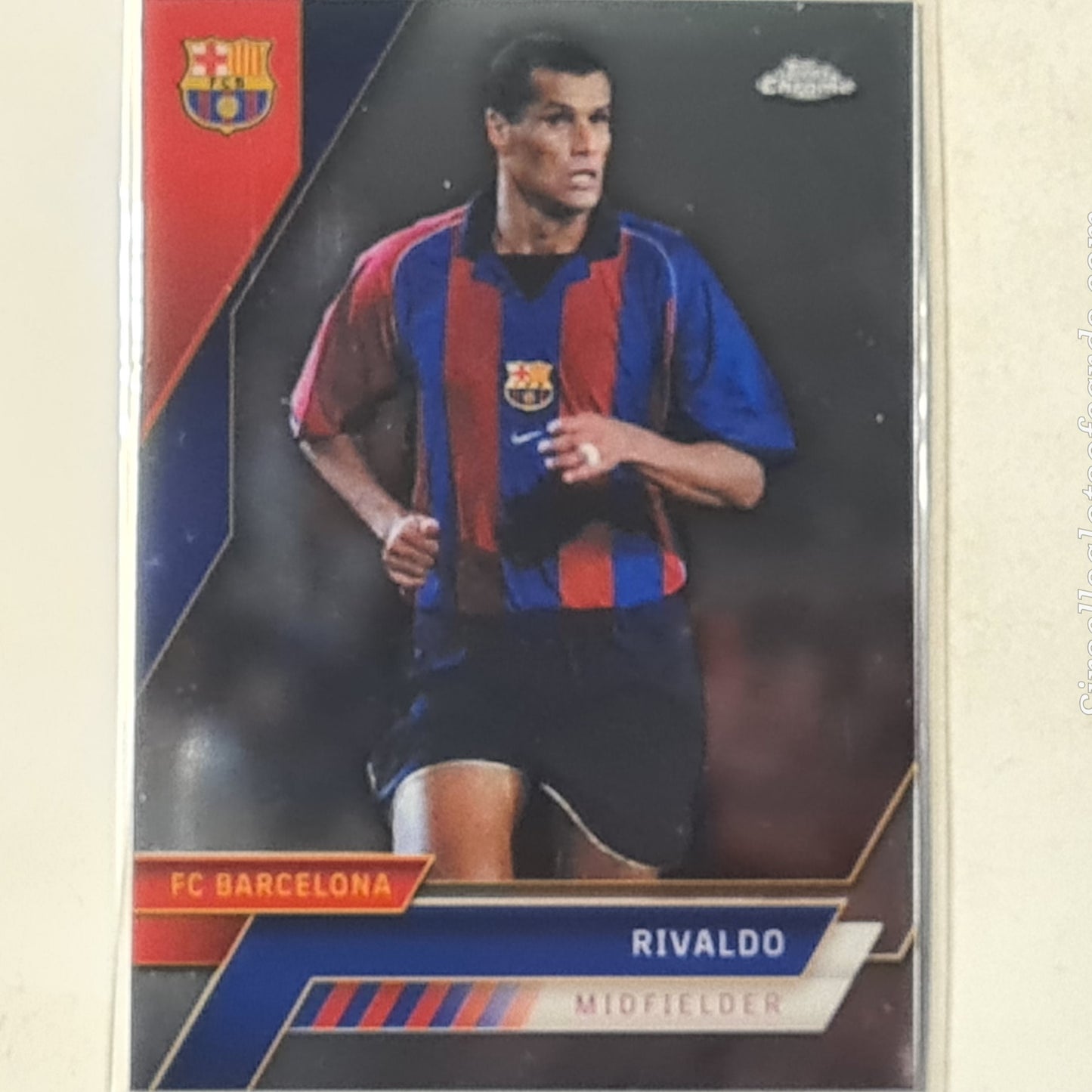 Rivaldo 2023 Topps Chrome Barcelona set  #98 football Barcelona ex-Mint sleeved