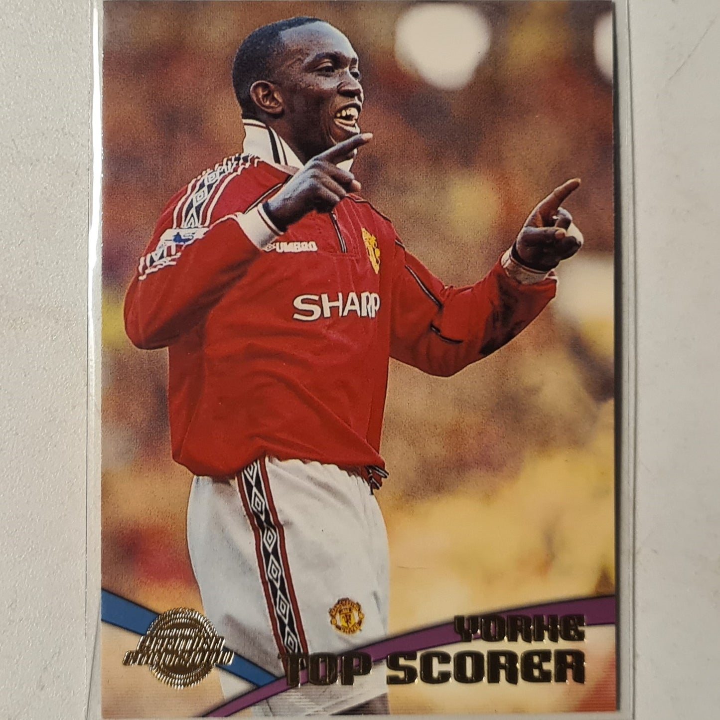 Dwight Yorke premier gold 2000 top scorer A11 Football Manchester United very good sleeved
