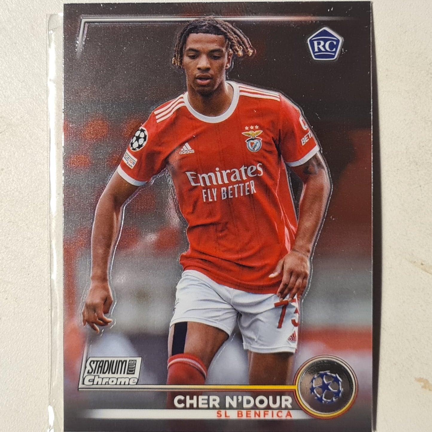 Cher N'Dour 2023 Topps Stadium Club Champions League Rookie RC #63 Football BENFICA ex-mint sleeved