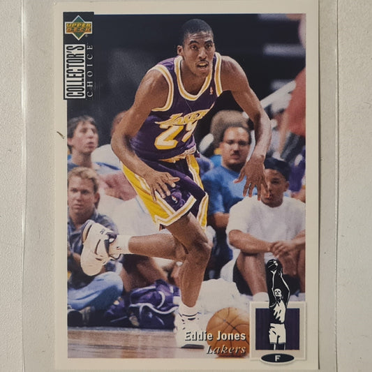 Eddie jones 1995/6 Upper-Deck collectors choice sticker #22 NBA Basketball LA Lakers Excellent