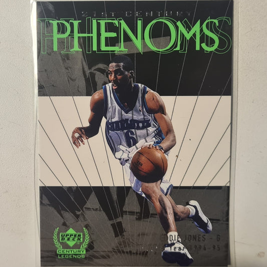 Eddie jones 1998 Upper Deck Century legends Phenoms  #79 NBA Basketball Charlotte Hornets  Excellent+