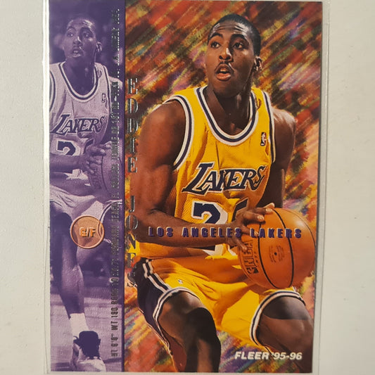 Eddie jones 1995 Fleer 95-96  #89 NBA Basketball LA Lakers Excellent+