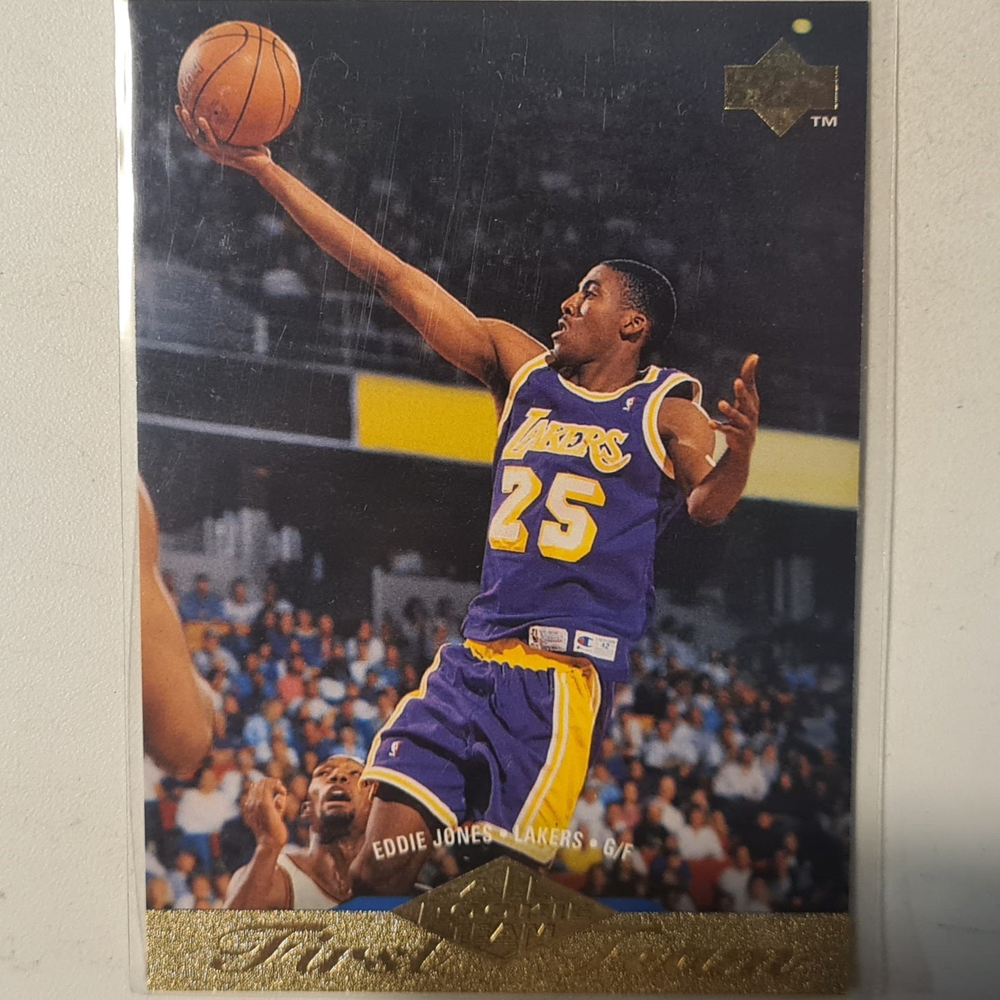 Eddie Jones 1995 Upper-Deck all rookie team RC #158 NBA Basketball LA Lakers Ex-nrmint