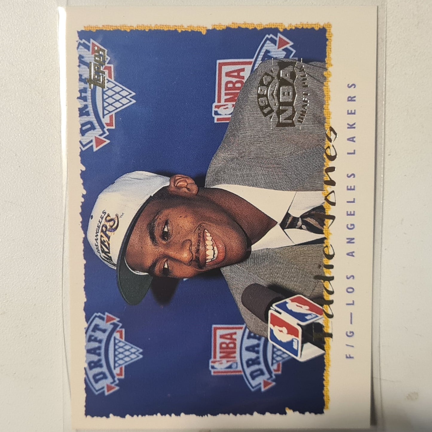 Eddie Jones 1994 Topps NBA Draft rookie RC #167 NBA Basketball LA Lakers Ex-NR mint