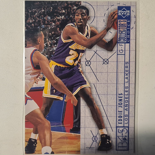 Eddie Jones 1994 Upper-Deck Blueprint success rookie RC #384 NBA Basketball LA Lakers Ex-NR mint