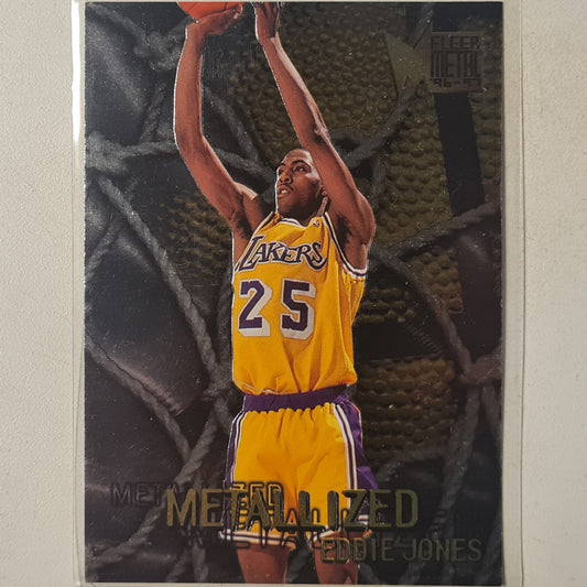 Eddie Jones 1996 Fleer Metal 96-97 Metallized #127 NBA Basketball LA Lakers Ex-NR mint