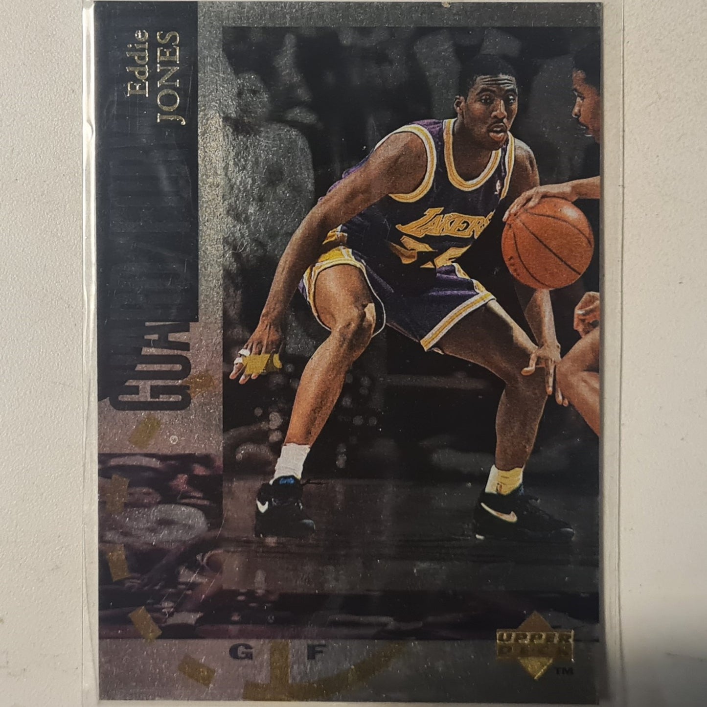 Eddie Jones 1995 Upper-Deck silver foil SE133 NBA Basketball LA Lakers Ex-NR mint
