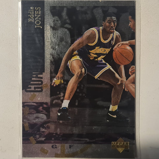 Eddie Jones 1995 Upper-Deck silver foil SE133 NBA Basketball LA Lakers Ex-NR mint