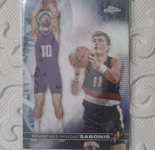 Domantas Arvydas Sabonis 2024 Topps Chrome Father son  DNA-4 NBA Basketball Portland ex-mint