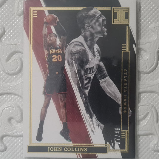 John Collins 2021-22 Panini Impeccable Basketball numbered 07/49  #4 NBA Basketball Atlanta Hawks ex-mint