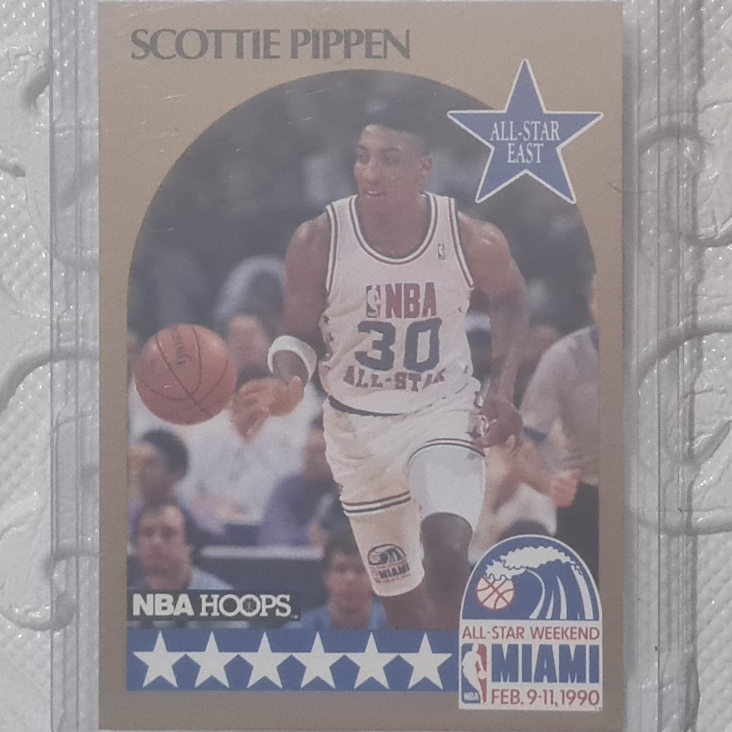 Scottie Pippen 1990 NBA Hoops Basketball all star east  #9 NBA Basketball Chicago Bulls excellent