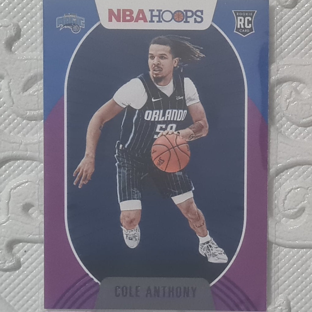 Cole Anthony 2020-21 Panini NBA Hoops blue purple Rookie RC #234 NBA Basketball Orlando ex-mint