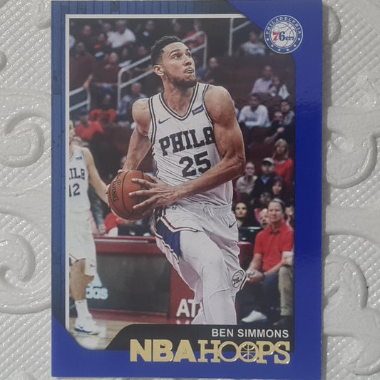 Ben Simmons 2018-19 Panini NBA Hoops blue variant #186 NBA Basketball Philadelphia 76ers excellent