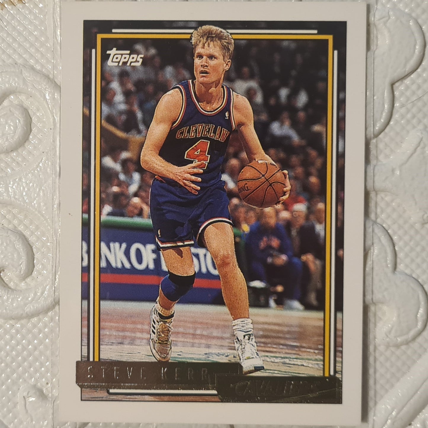 Steve Kerr 1992 Topps Gold 91-92 #14 NBA Basketball Cleveland Cavaliers Excellent Sleeved