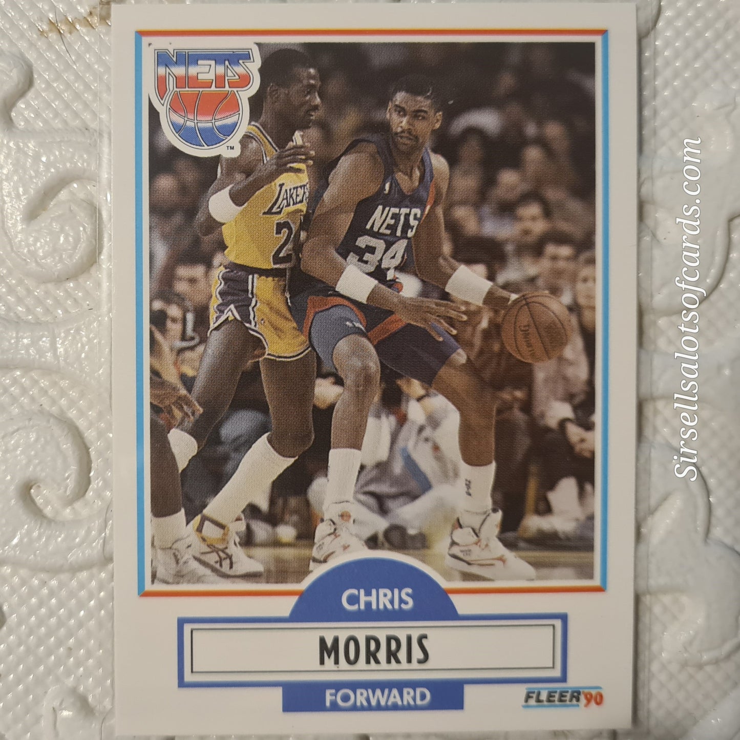 Chris Morris Fleer 90 1990-91 #121 NBA Basketball New Jersey Nets ex-mint sleeved