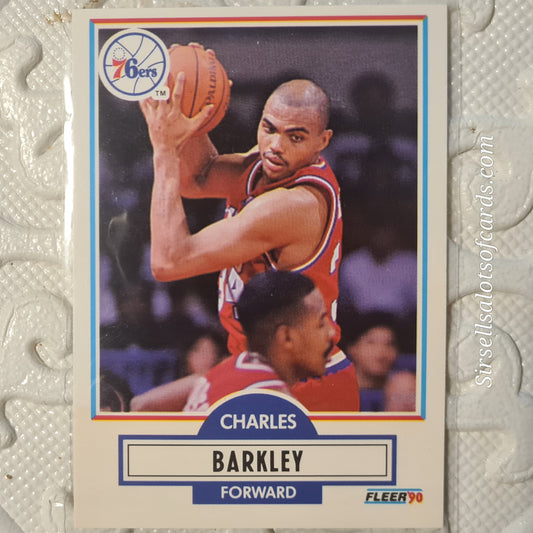 Charles Barkley Fleer 90 1990-91 #139 NBA Basketball Philadelphia 76ers ex-mint sleeved