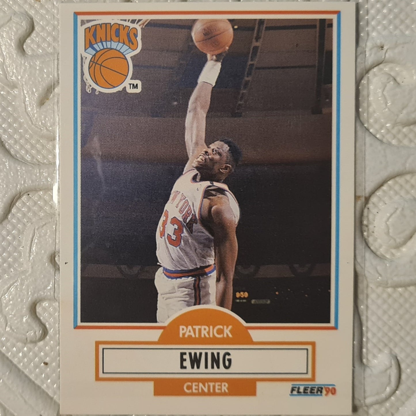 Patrick Ewing Fleer 90 1990-91 #125 NBA Basketball New York Knicks ex-mint sleeved