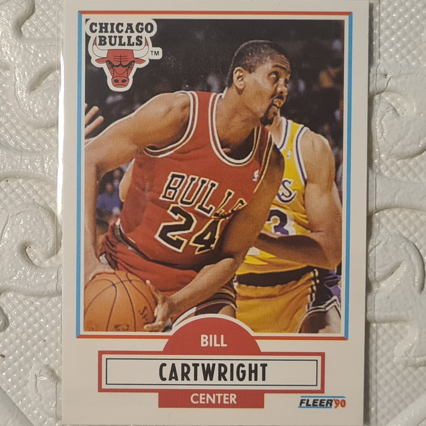 Bill Cartwright Fleer 90 1990-91 #23 NBA Basketball Chicago Bulls ex-mint sleeved