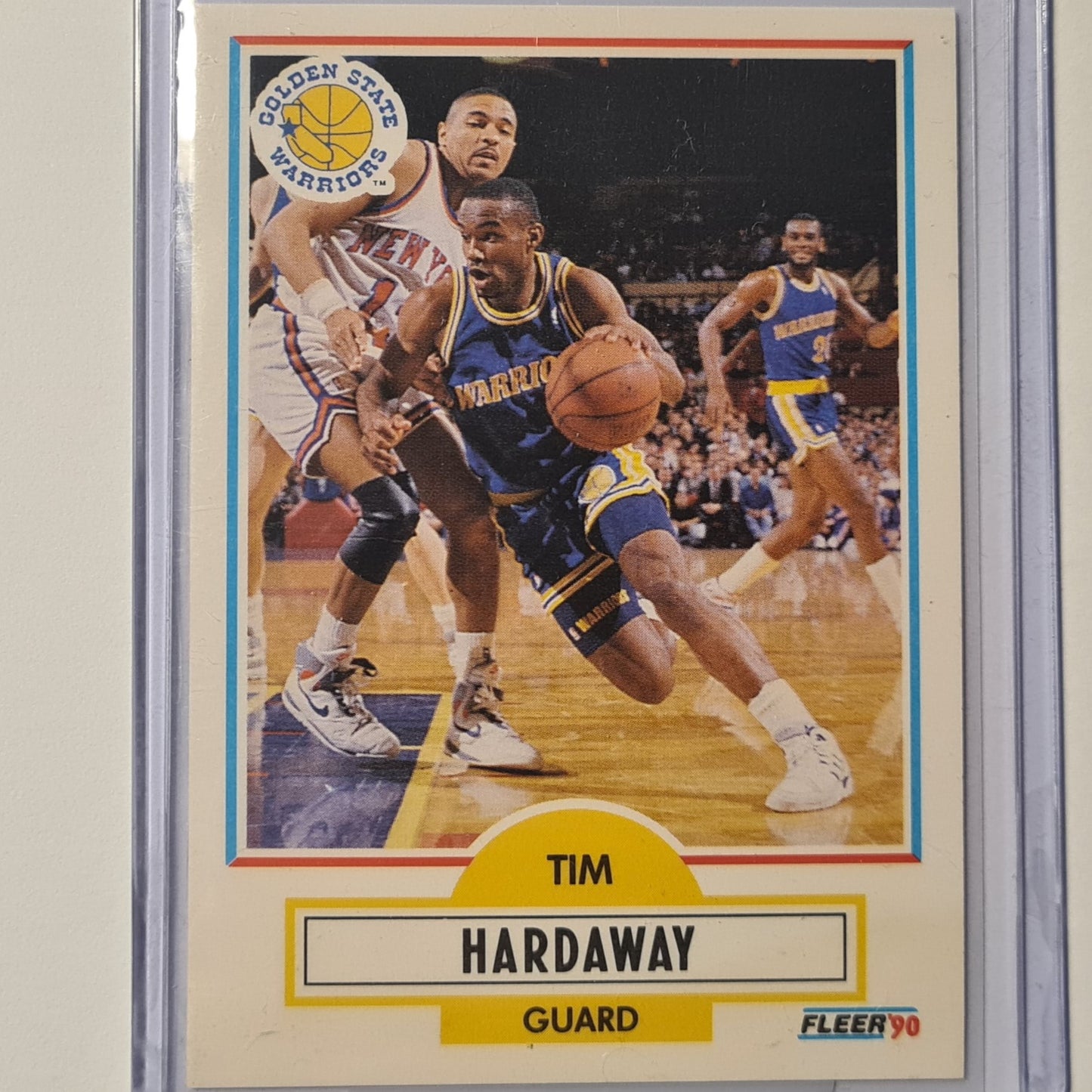 Tim Hardaway 1990 Fleer 90 #63 NBA Basketball Golden state Warriors ex-mint sleeved