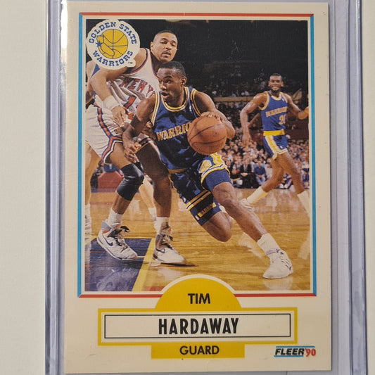 Tim Hardaway 1990 Fleer 90 #63 NBA Basketball Golden state Warriors ex-mint sleeved