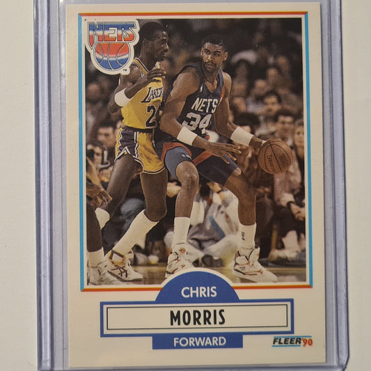 Chris Morris 1990 Fleer 90 #121 NBA Basketball New Jersey Nets ex-mint sleeved