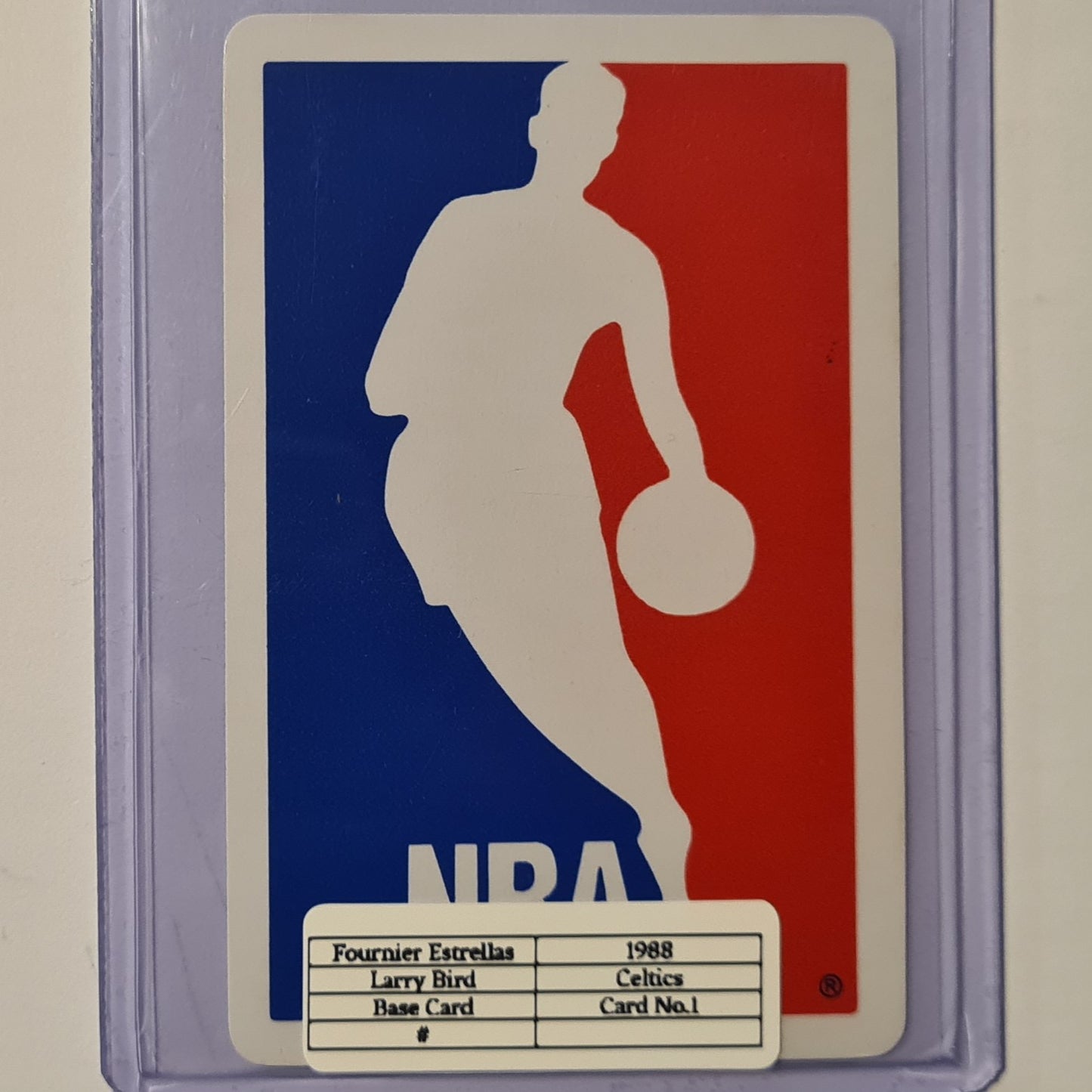 Larry Bird 1988 Fournier Estrellas Spanish card #1 NBA Basketball Boston Celtics excellent sleeved