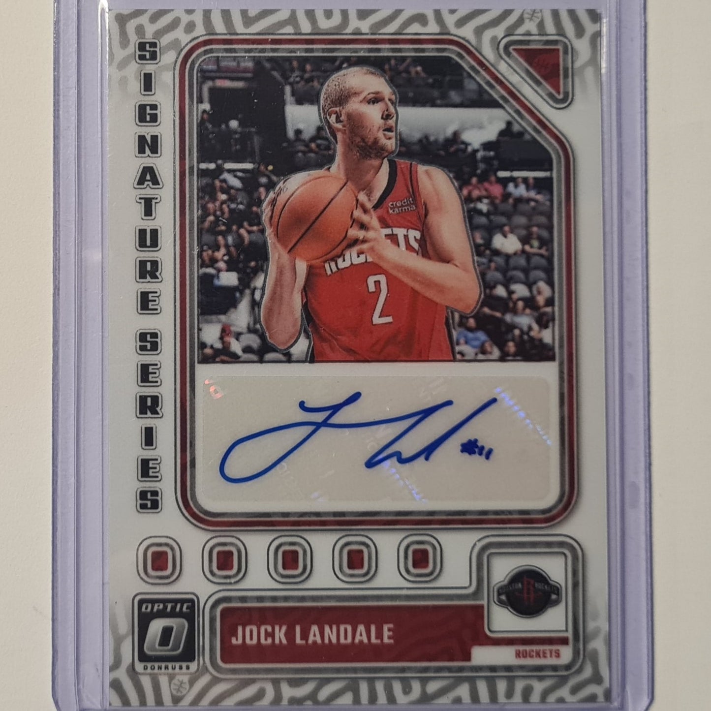 Jock Landale 2023-24 Panini Donruss Optic  Auto SS-LPO NBA Basketball Houston Rockets ex-mint sleeved