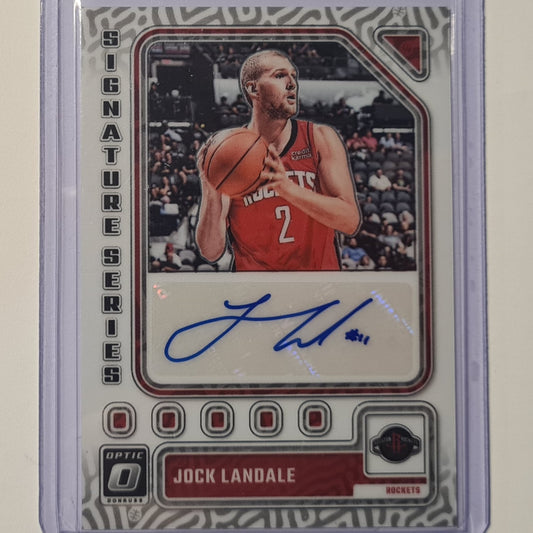 Jock Landale 2023-24 Panini Donruss Optic  Auto SS-LPO NBA Basketball Houston Rockets ex-mint sleeved