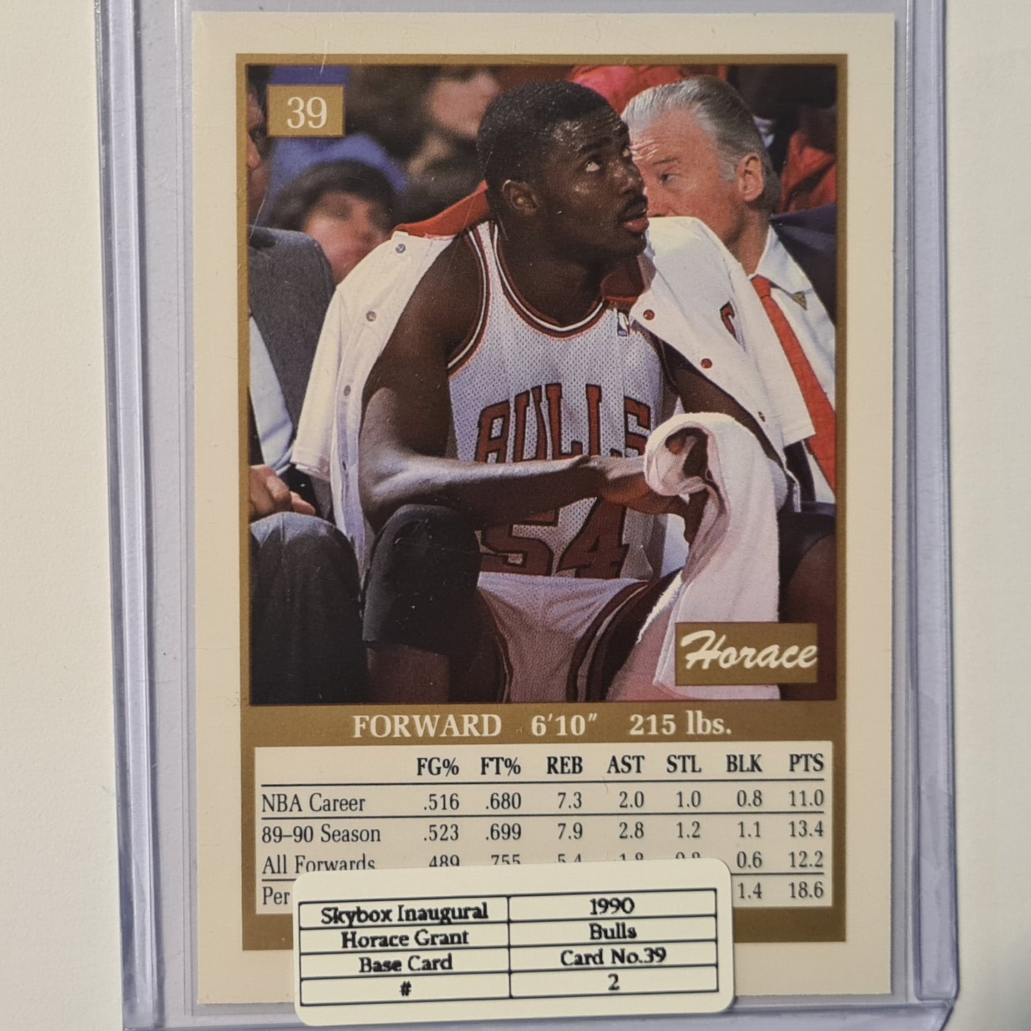 Horace Grant 1990 Skybox inaugural #39 NBA Basketball Chicago Bulls ex-mint sleeved